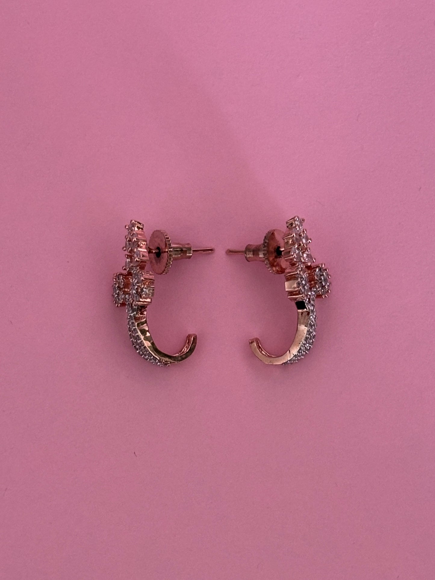 Rose Gold Sana Zirconia Hoops