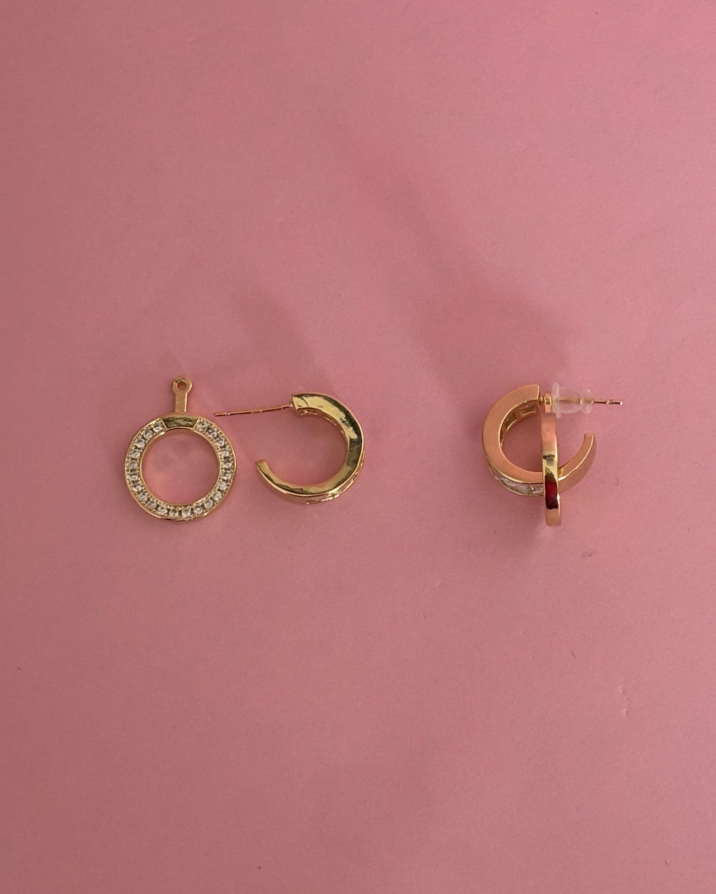 Gold Lustra Zirconia Hoops