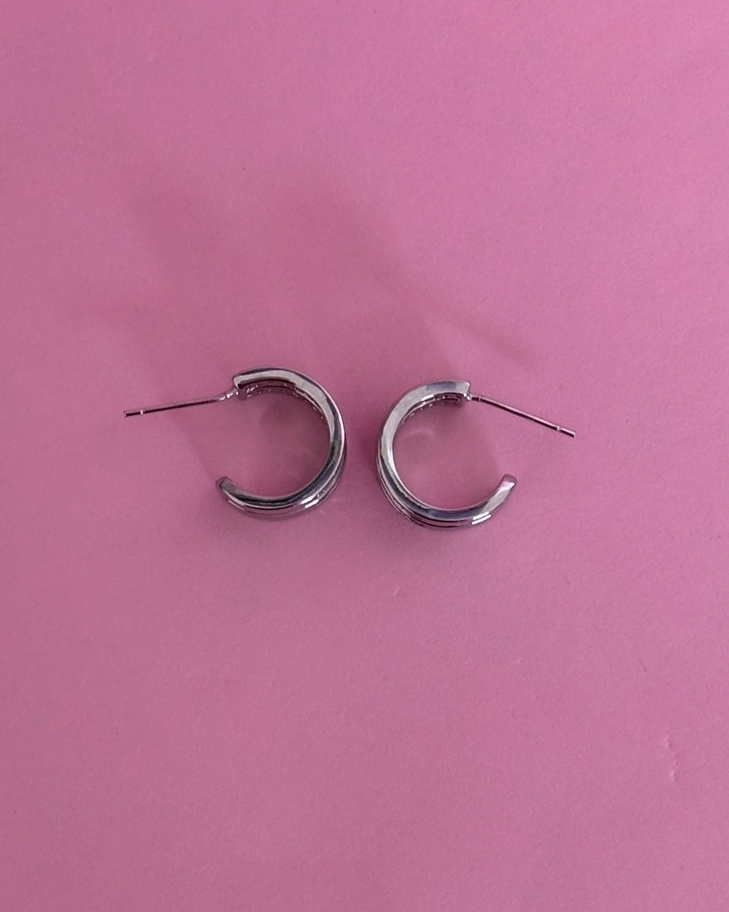 White Rina Zirconia Hoops