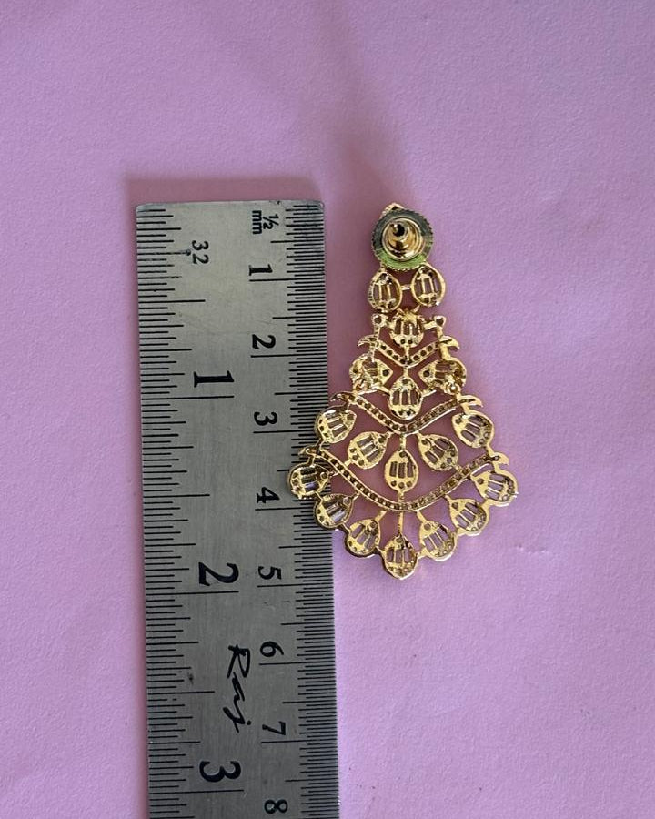 Dual Tone Muse Zirconia Danglers