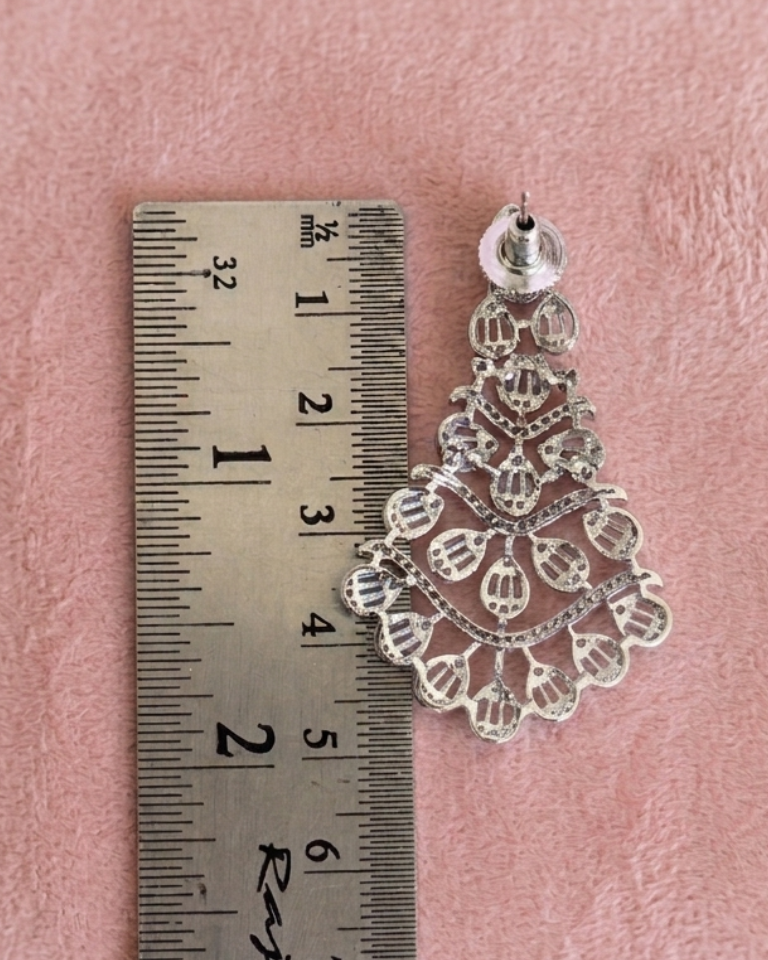 White Muse Zirconia Danglers