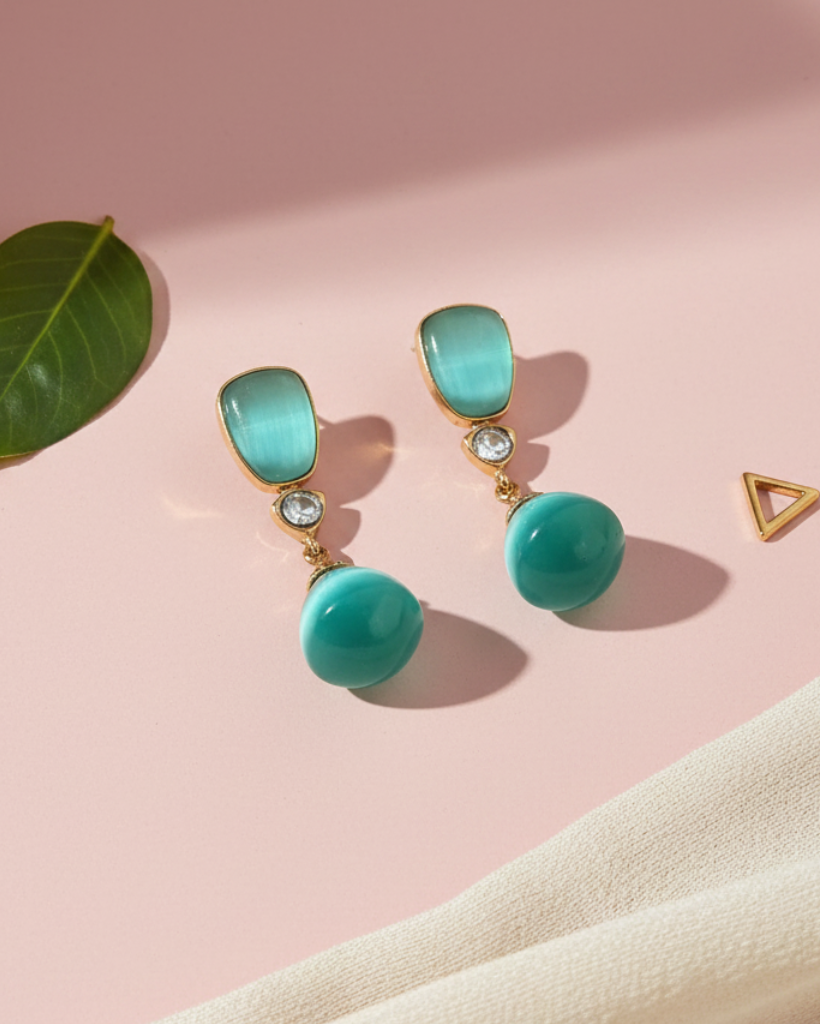 Mint Dew Gold Polish Danglers