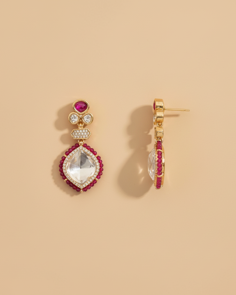 Rani Zuri American Diamond Zirconia Drop Earrings