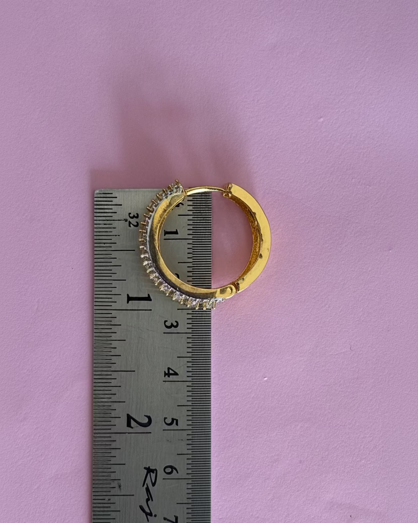 Dual Tone Grace Zirconia Hoops