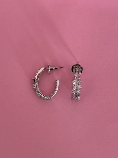 White Pure Zirconia Hoops
