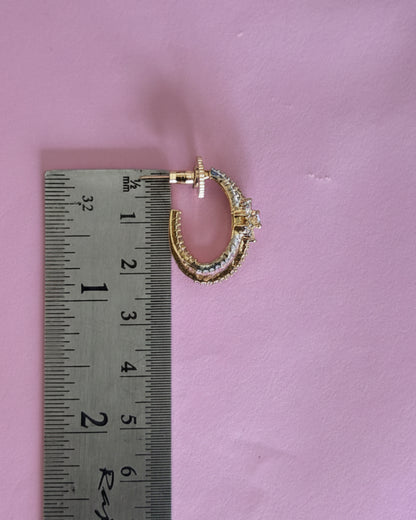 Dual Tone Vera Zirconia Hoops