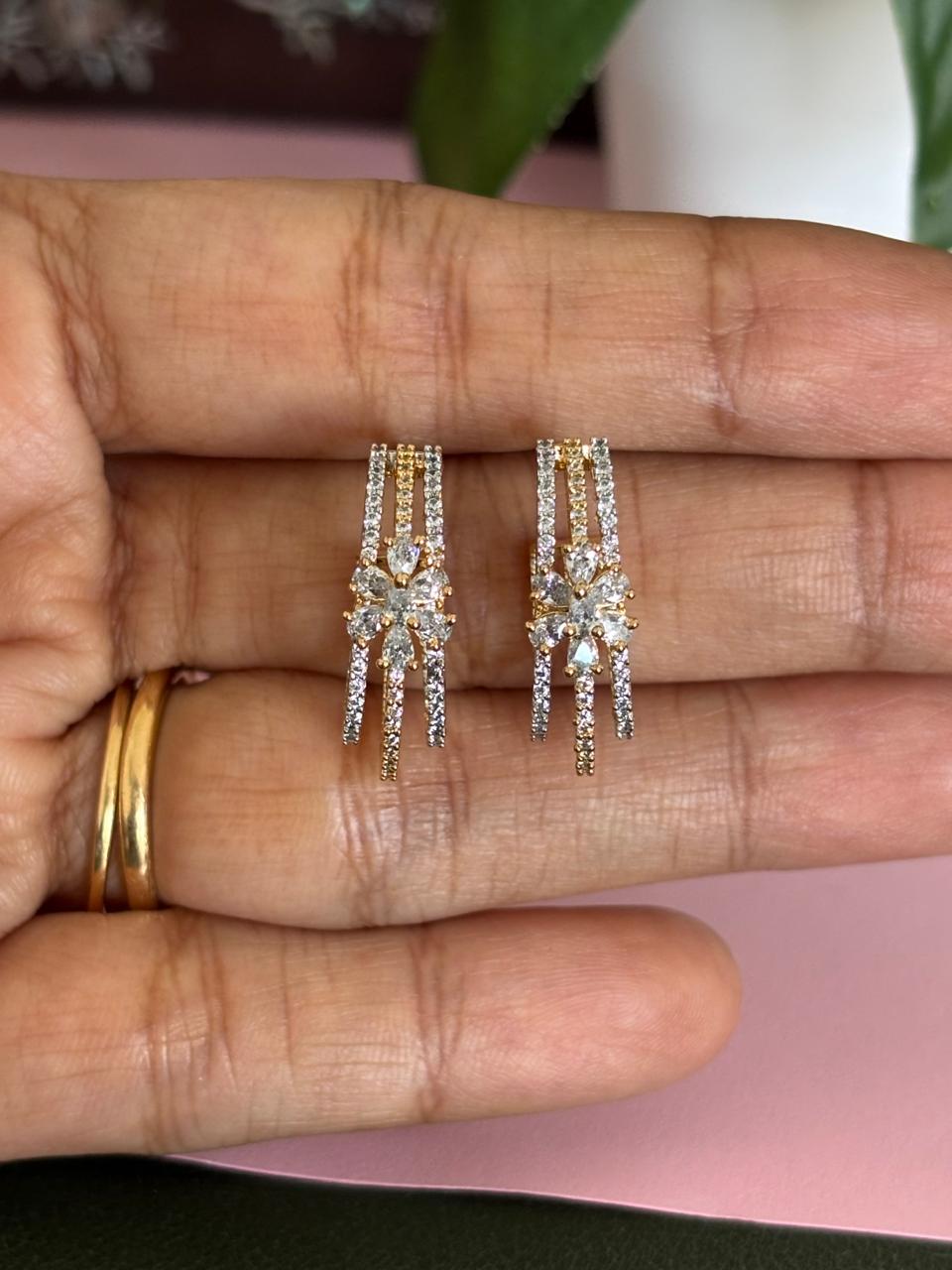 Dual Tone Vera Zirconia Hoops