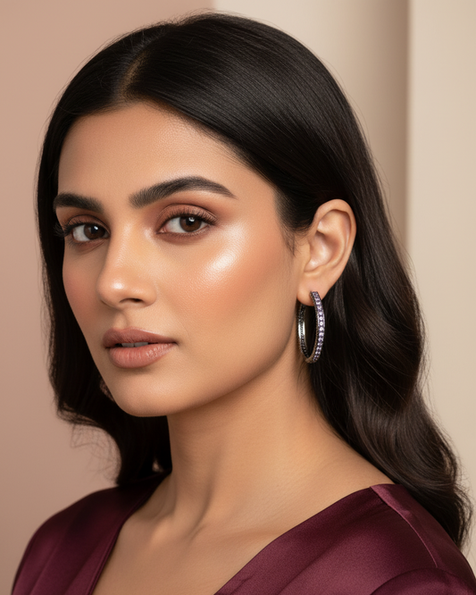 Multicolour Niva Zirconia Hoops