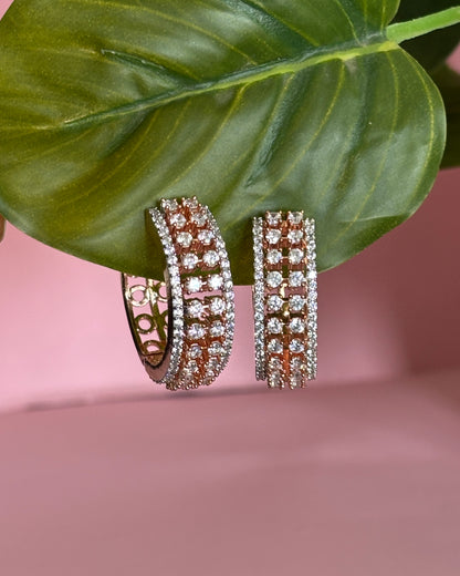 Dual Tone Grace Zirconia Hoops