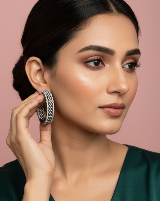 Black Nova Zirconia Hoops