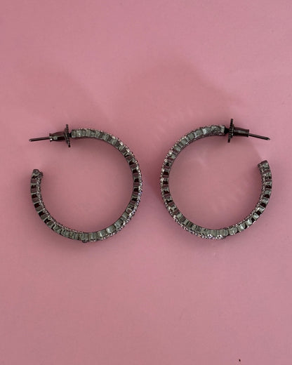 Black Nova Zirconia Hoops