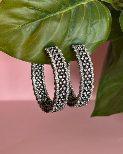 Black Nova Zirconia Hoops