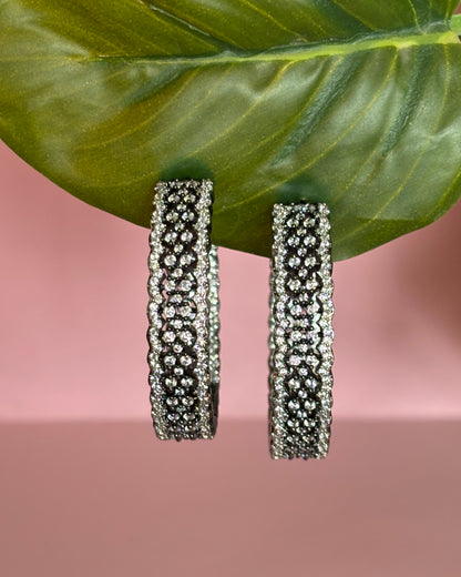 Black Nova Zirconia Hoops
