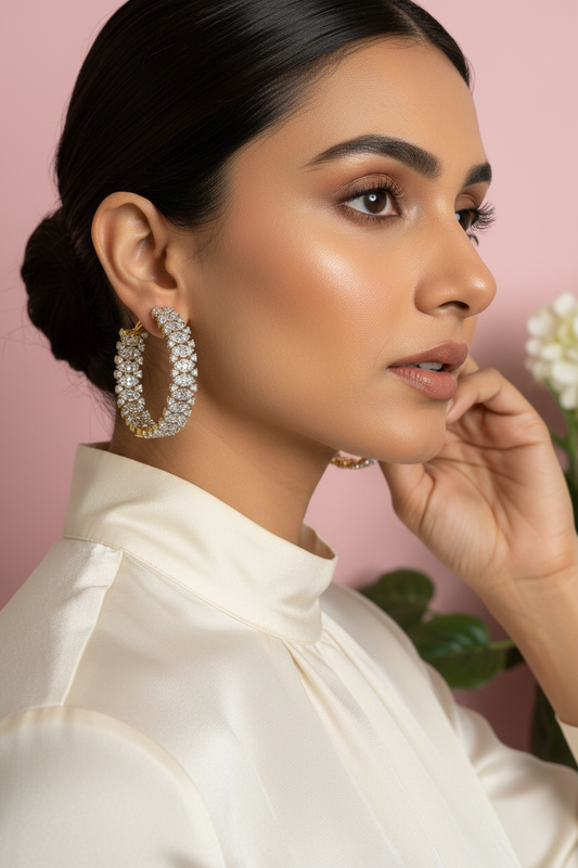 Gold Amara Zirconia Hoops
