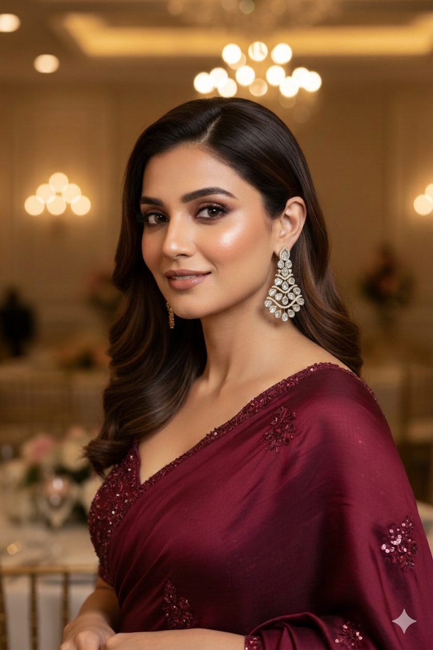 Dual Tone Muse Zirconia Danglers