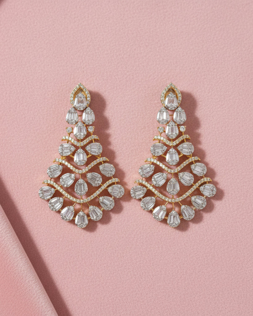 Dual Tone Muse Zirconia Danglers