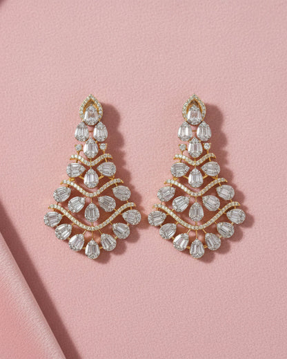 Dual Tone Muse Zirconia Danglers