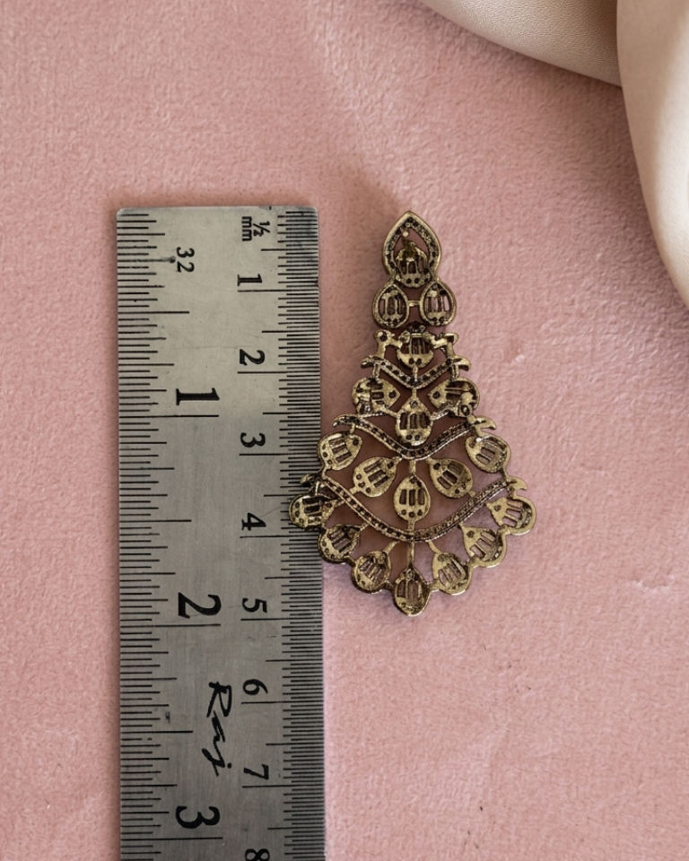 Antique Gold Muse Zirconia Danglers