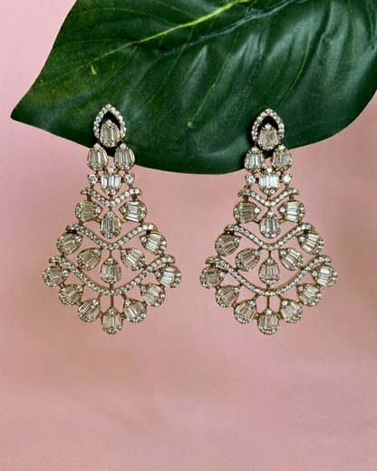Antique Gold Muse Zirconia Danglers