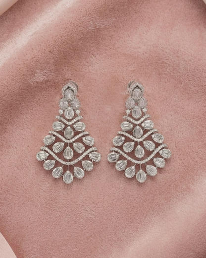 White Muse Zirconia Danglers