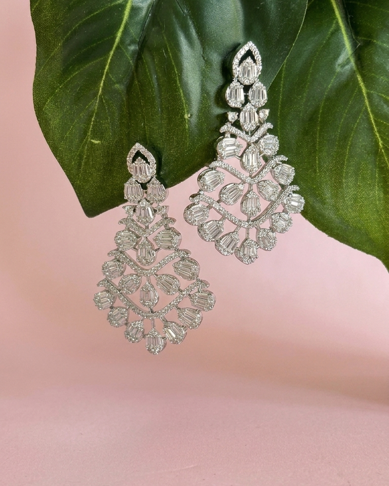 White Muse Zirconia Danglers