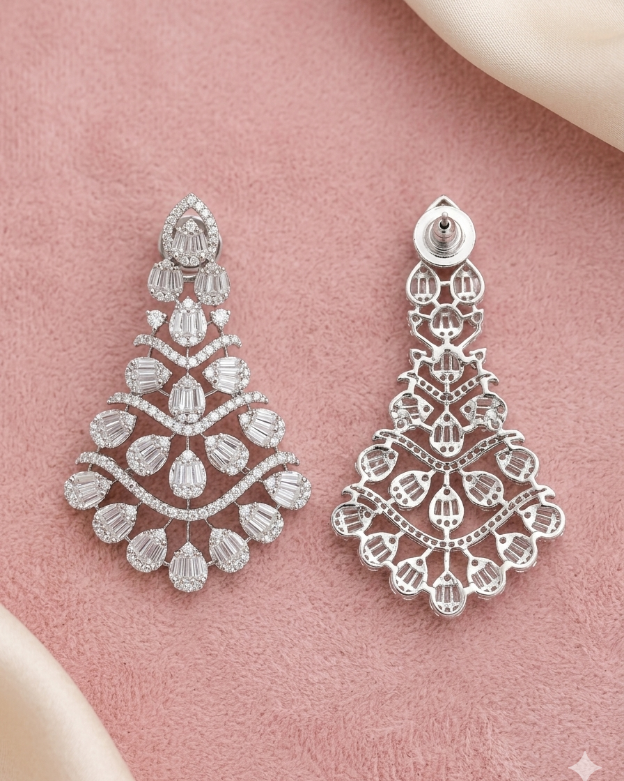 White Muse Zirconia Danglers