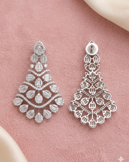 White Muse Zirconia Danglers