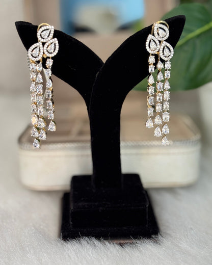Gold Shimmer Zirconia Danglers