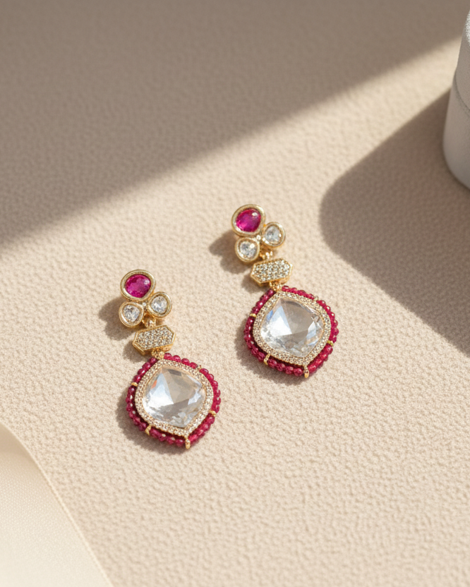 Rani Zuri American Diamond Zirconia Drop Earrings