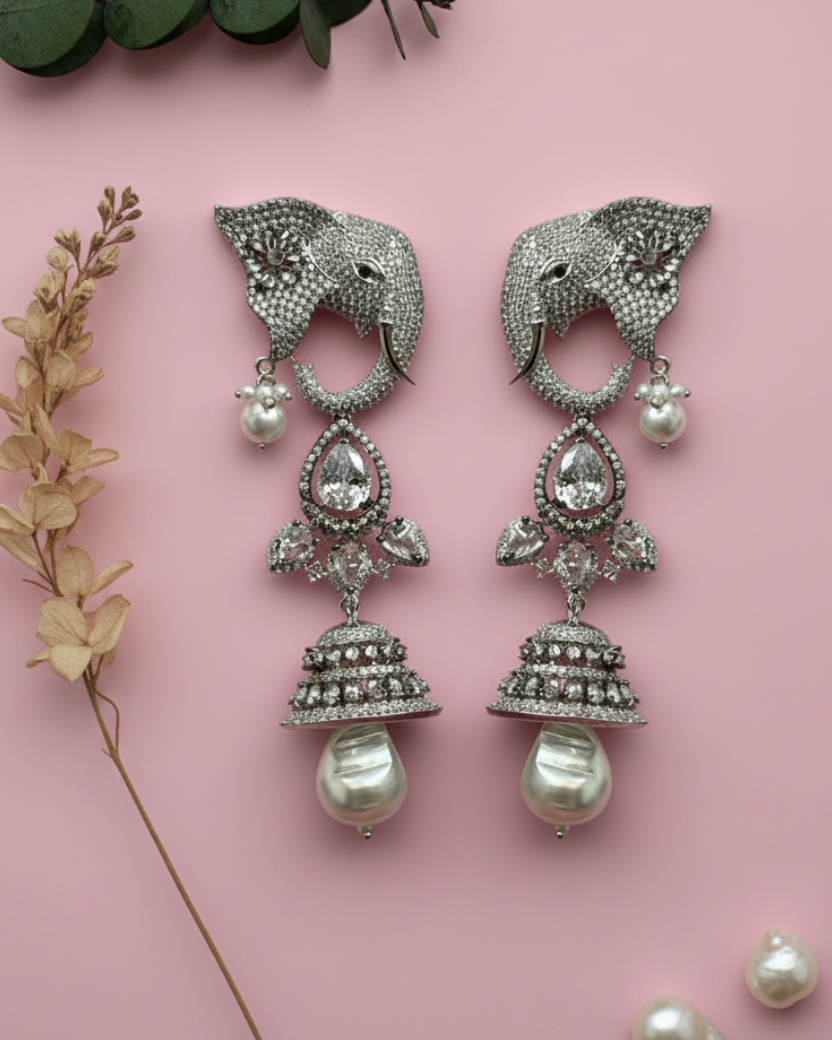 White Gajraaj Zirconia Shoulder Dusters
