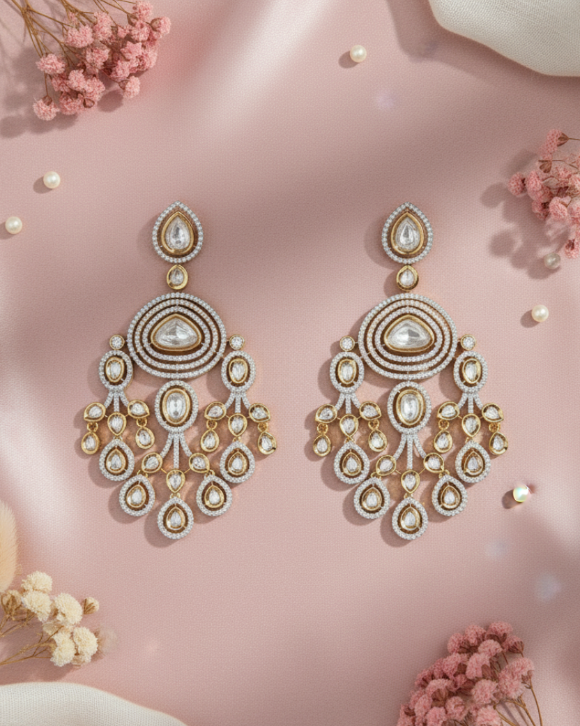 Golden Siyana Zirconia Shoulder Dusters