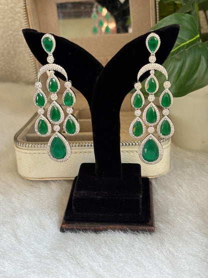 Emerald Luxe Zirconia Shoulder Dusters