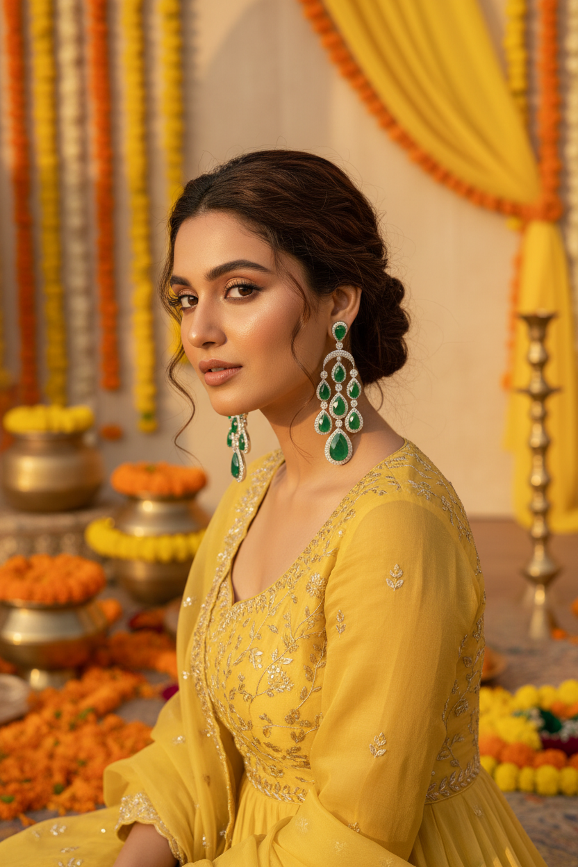 Emerald Luxe Zirconia Shoulder Dusters