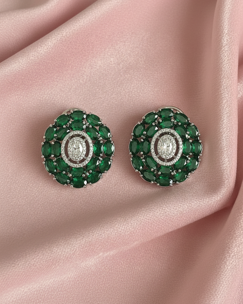 Emerald Eden Zirconia Studs