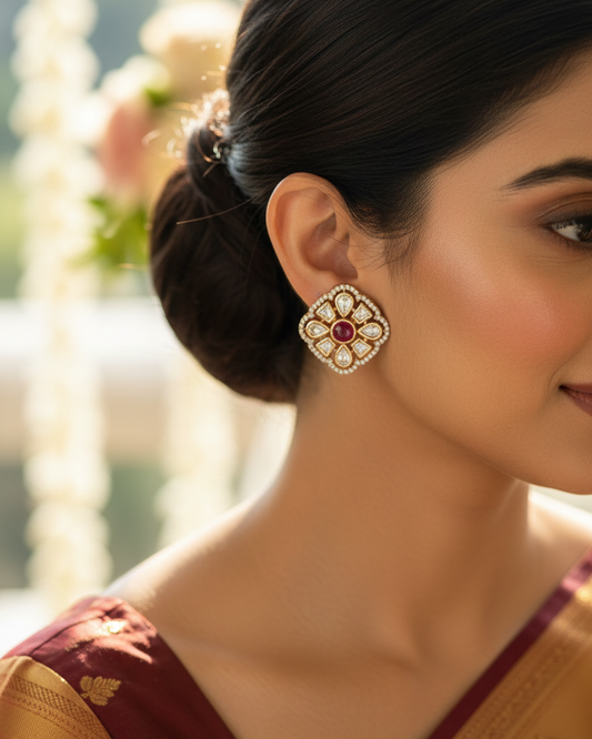 Rani Alina American Diamond Zirconia Stud Earrings