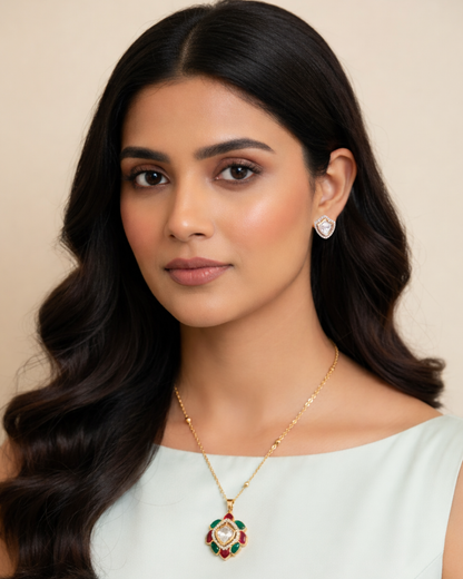 Multi Glow Zirconia Pendant Set