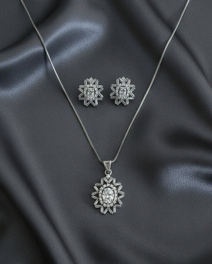 White Serenity Zirconia Pendant Set