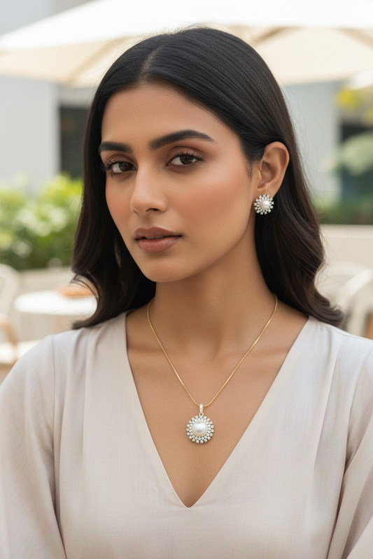 Pearl Haven Zirconia Pendant Set