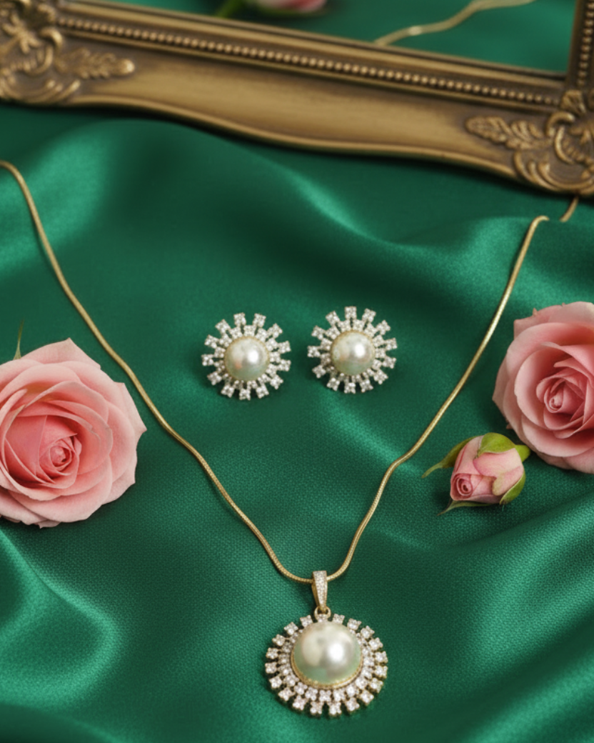 Pearl Haven Zirconia Pendant Set
